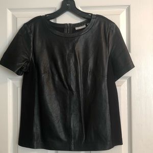 Halogen Leather Shirt - S